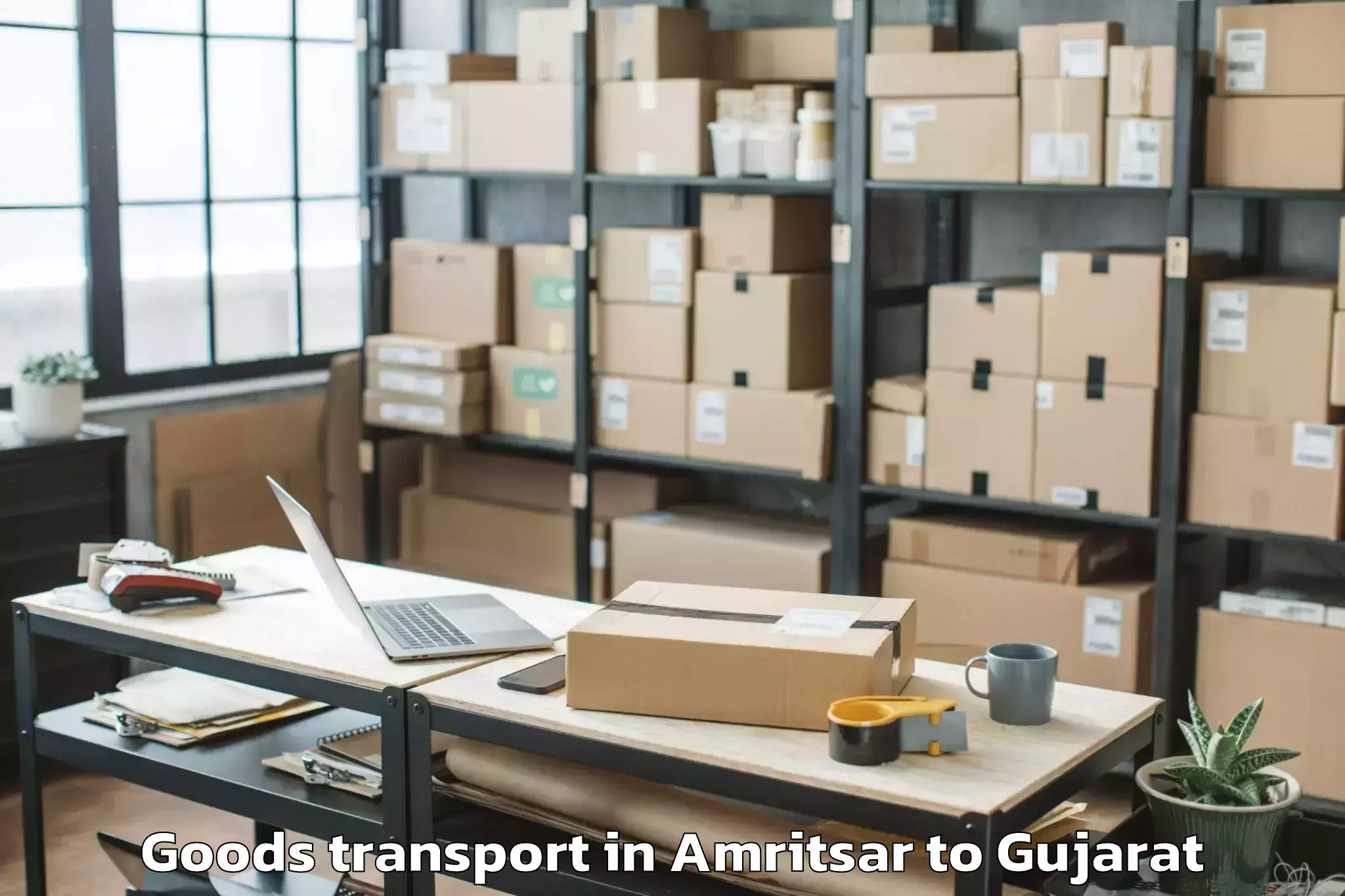 Book Amritsar to Kalavad Goods Transport